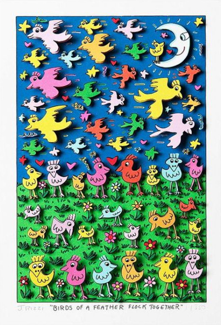 James Rizzi - BIRDS OF A FEATHER FLOCK TOGETHER Home Decor Handpainted Oil Paintings On Canvas Wall Art Pictures 191223
James Rizzi - BIRDS OF A FEATHER FLOCK TOGETHER Home Decor Handpainted Oil Paintings On Canvas Wall Art Pictures 191223