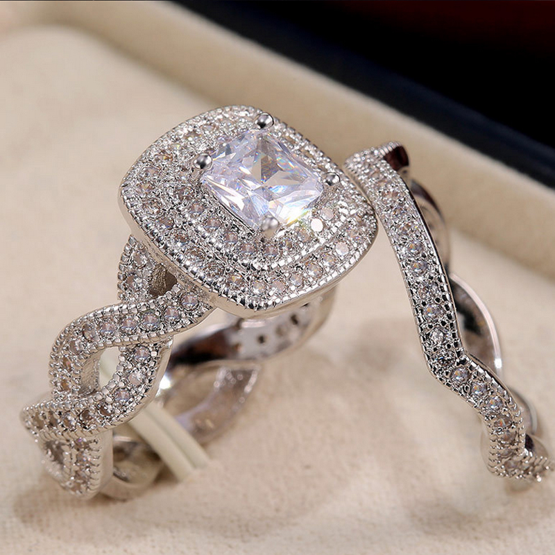 New Arrival Bling Bling Zircon Lover Couple Ring Wedding Bridal Bridegroom Ring Jewelry Gift for Love US Size 6 7 8 9 10
New Arrival Bling Bling Zircon Lover Couple Ring Wedding Bridal Bridegroom Ring Jewelry Gift for Love US Size 6 7 8 9 10