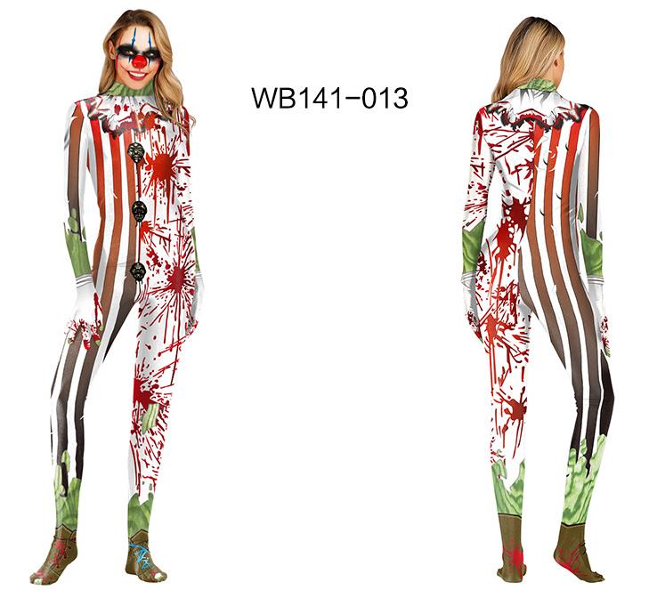 2020 Gold Mechanical Bone Skull Costume Women Halloween Outfit Skeleton Costumes Plus Size Jumpsuit Scary Bodysuit halloween costumes