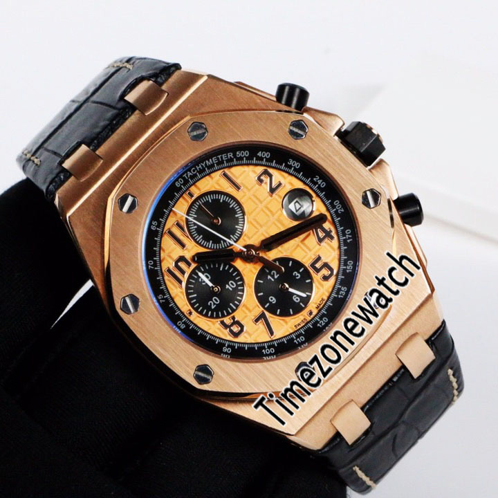 45MM Royal 26470OR RoseGold Automatic Mens Watch Gold Textur Dial Black Inner Leather With White Line No Chronograph Timezonewatch E65b2, Customized waterproof service
45MM Royal 26470OR RoseGold Automatic Mens Watch Gold Textur Dial Black Inner Leather With White Line No Chronograph Timezonewatch E65b2, Customized waterproof service