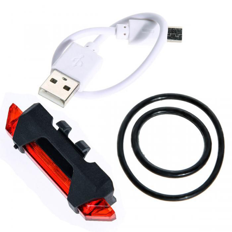 Waterproof Bike Rear Tail Light LED USB Rechargeable Mountain Bike-Cycling Lighting Taillamp Safety Warning Lights