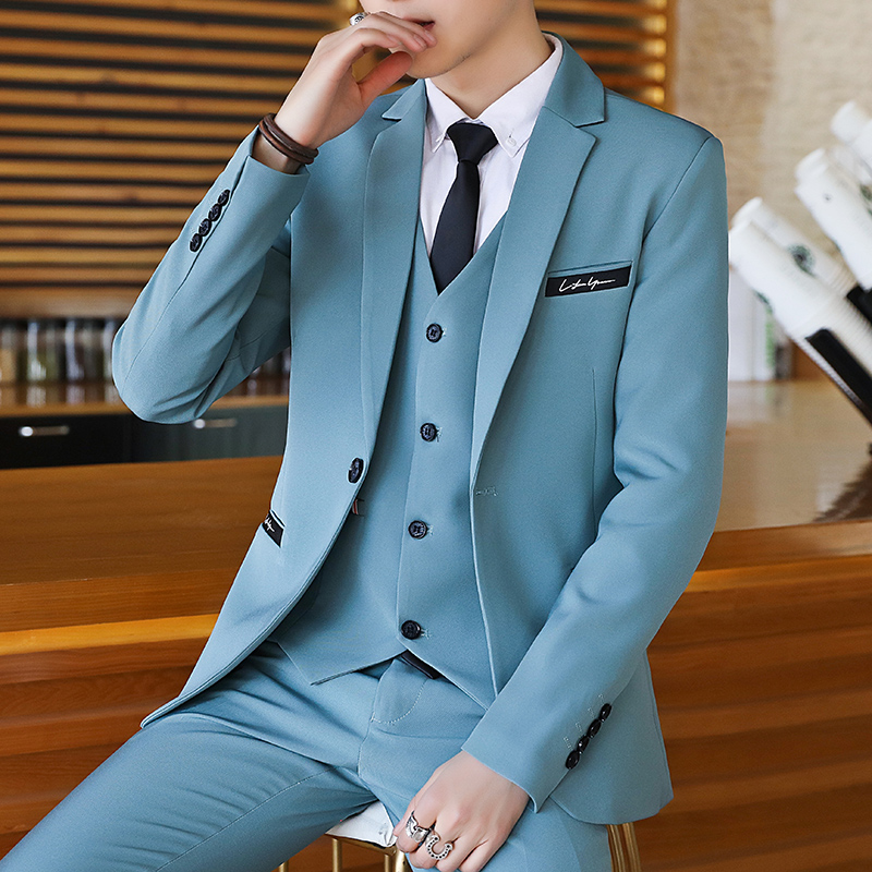 Custom Design Men Suit British Style 3 Piece Set Blazers Pants Vest Slim Fit Casual Suit Male Groom's Wedding Dress Suits B114, Black
Custom Design Men Suit British Style 3 Piece Set Blazers Pants Vest Slim Fit Casual Suit Male Groom's Wedding Dress Suits B114, Black