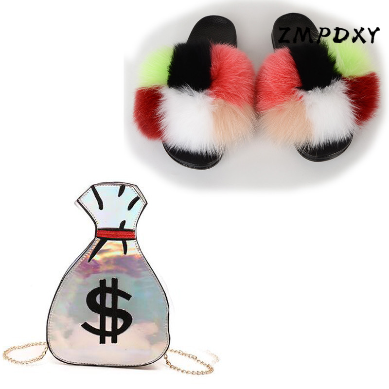 Women Real Fur Slippers Ladies Bling Crossbody Phone Purse Ladies Furry Slides Furry Sandals Jelly Shoulder Bag Shoes Sets
Women Real Fur Slippers Ladies Bling Crossbody Phone Purse Ladies Furry Slides Furry Sandals Jelly Shoulder Bag Shoes Sets