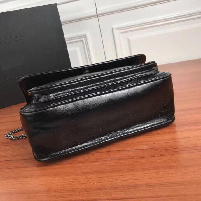 Famous oily leather Cover Chain Shoulder Straps handbags Women Lady Letter Female Evening Bags, Black
Famous oily leather Cover Chain Shoulder Straps handbags Women Lady Letter Female Evening Bags, Black