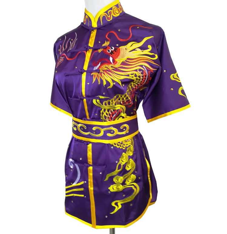 Chinese wushu uniform Kungfu clothes Martial arts suit taolu outfit Routine garment changquan kimono for men women boy girl kids a