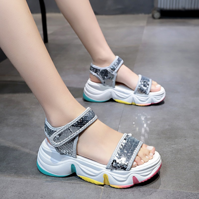Women Platform Sandals Chunky Wedges Shoes For Woman Designers Sports Casual Fashion Bling Gladiator Sandal Summer, Black
Women Platform Sandals Chunky Wedges Shoes For Woman Designers Sports Casual Fashion Bling Gladiator Sandal Summer, Black