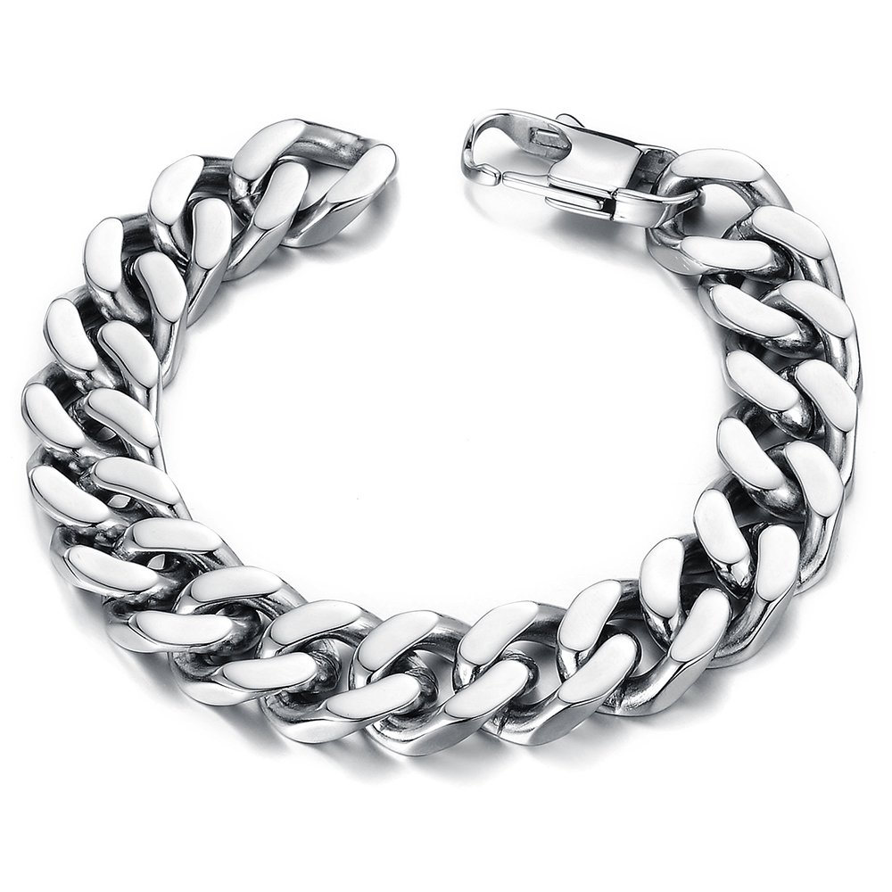 Men's Snake Bone Chain Bracelets Business Stainless Steel Titanium Steel Bangle Jewelry