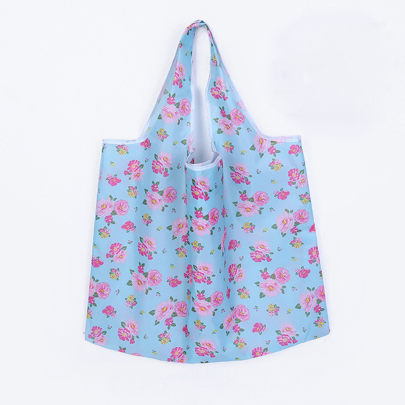 300pcs Shopping Bags Foldable Waterproof Storage Eco Reusable Polyester Cartoon Tote Bag