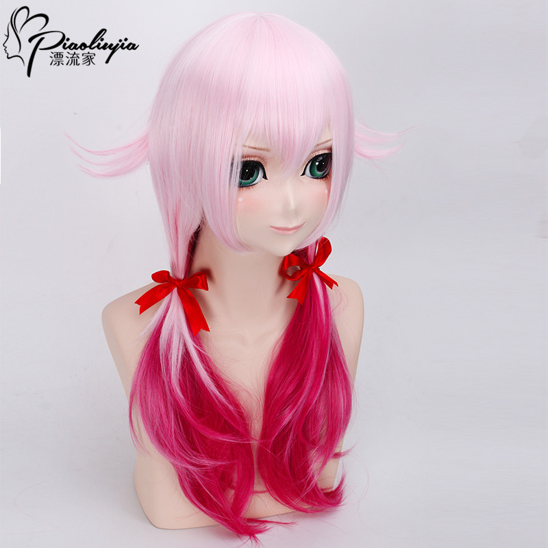 2019 Japanese Anime Guilty Crown (GC) Yuzuriha Inori Wig Cosplay Stylish ladies shade pink purple double horse wig