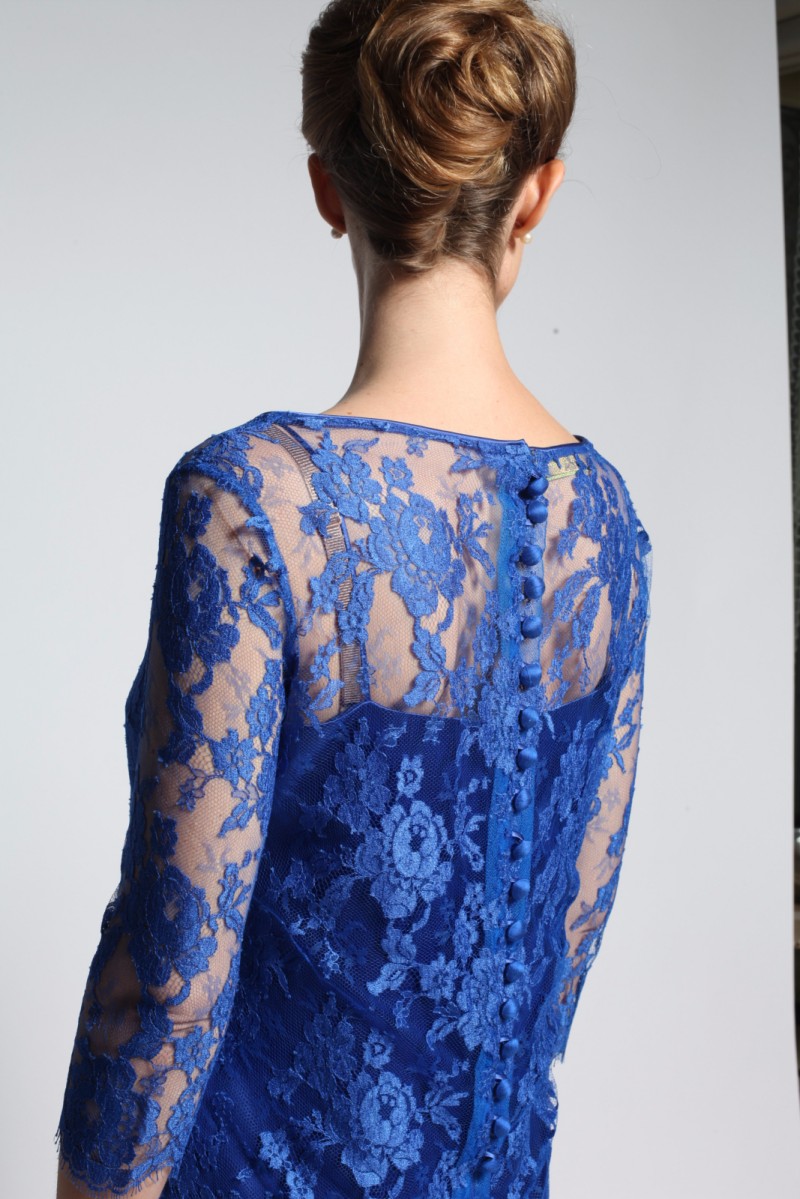 Royal Blue Mother Of The Bride Pant Suits Lace Long Sleeve Mother Gowns With Wrap Three Pieces Plus Size Wedding Guest Dress