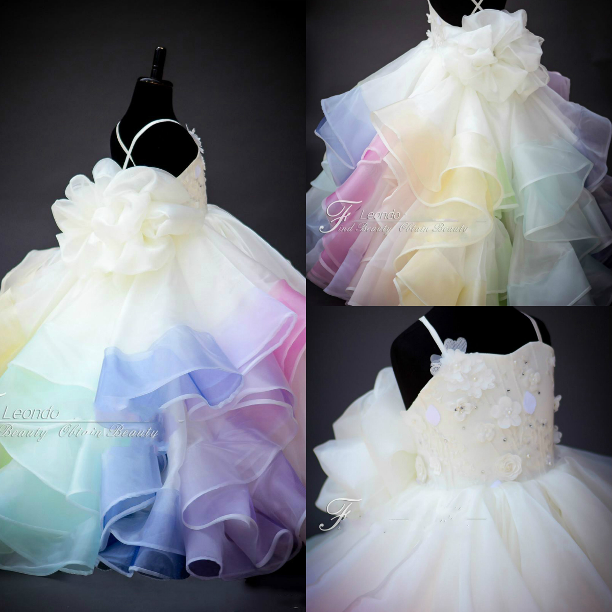 Gown Illusion Ball Wer Girls Dresses Wers Appliqued Beads Spaghetti Strap Girl Pageant Or Length Kids Prom Dress S S