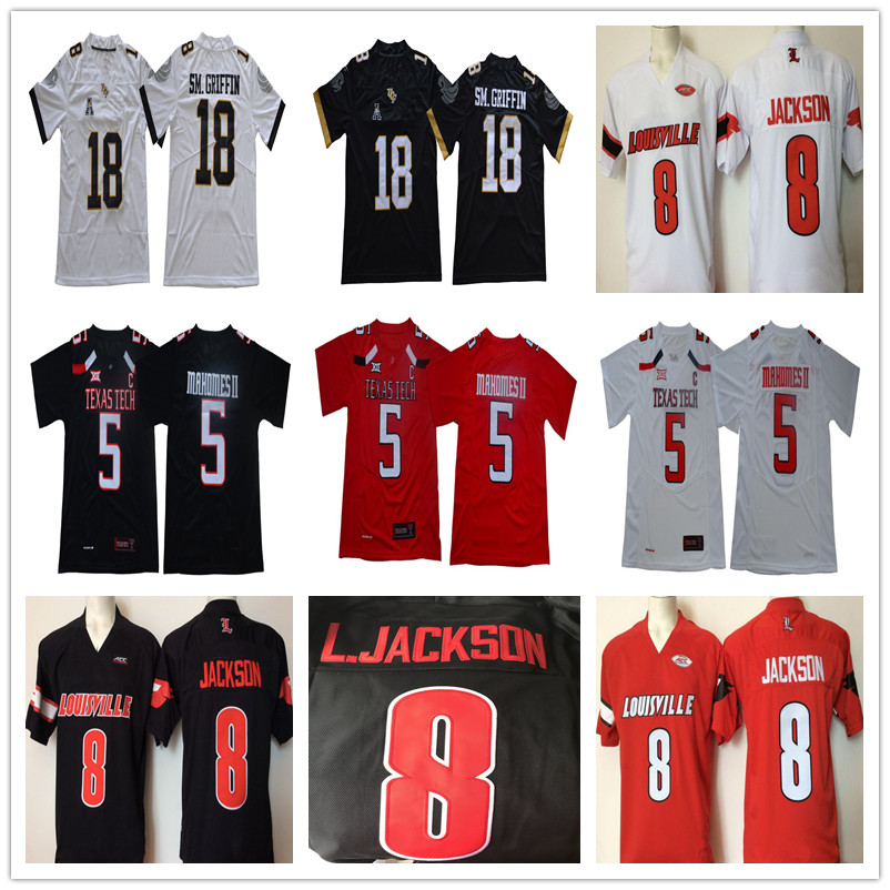 Louisville 8 Lamar Jackson Washington Huskies Texas Tech 5 Patrick Mahomes II UCF Knights 18 Shaquem SM.GRIFFIN NCAA College Football Jersey
Louisville 8 Lamar Jackson Washington Huskies Texas Tech 5 Patrick Mahomes II UCF Knights 18 Shaquem SM.GRIFFIN NCAA College Football Jersey