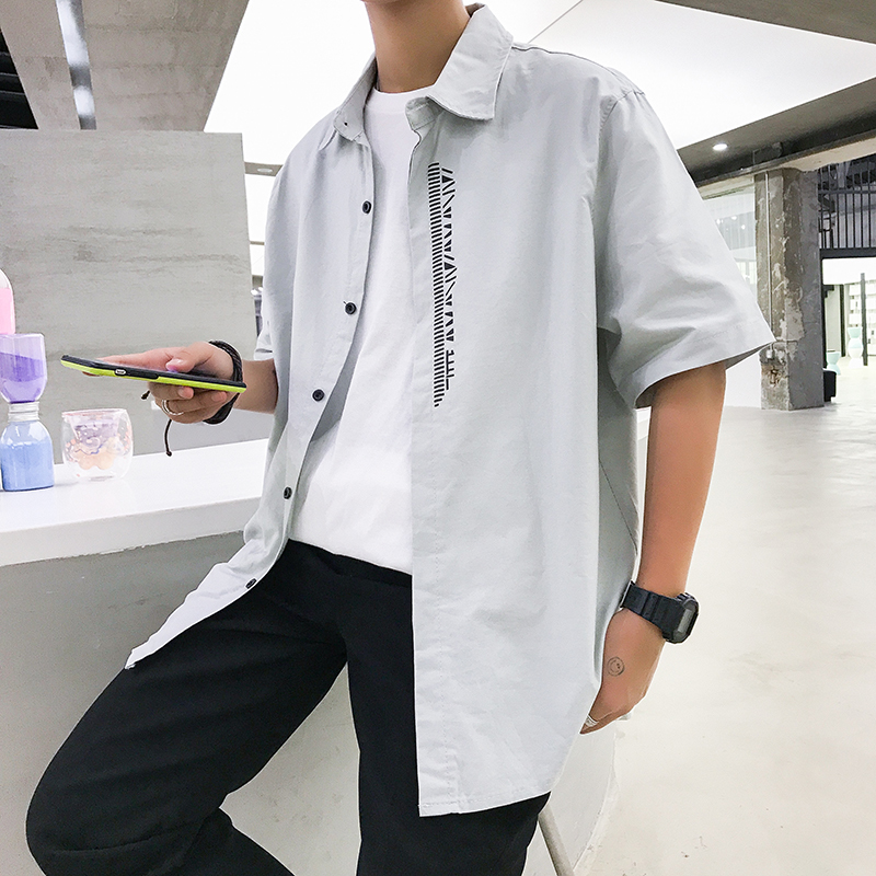 2020 Summer New Youth Popular Loose Large Size Short-sleeved Shirt Fashion Casual Wild Top Black / White / Light Green -5XL
2020 Summer New Youth Popular Loose Large Size Short-sleeved Shirt Fashion Casual Wild Top Black / White / Light Green -5XL