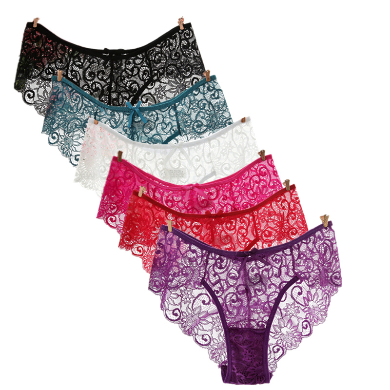 6pcs/lot Women' Panties Transparent Underwear Women Full Lace Soft Briefs Sexy Lingerie Mid Waist, Black
6pcs/lot Women' Panties Transparent Underwear Women Full Lace Soft Briefs Sexy Lingerie Mid Waist, Black