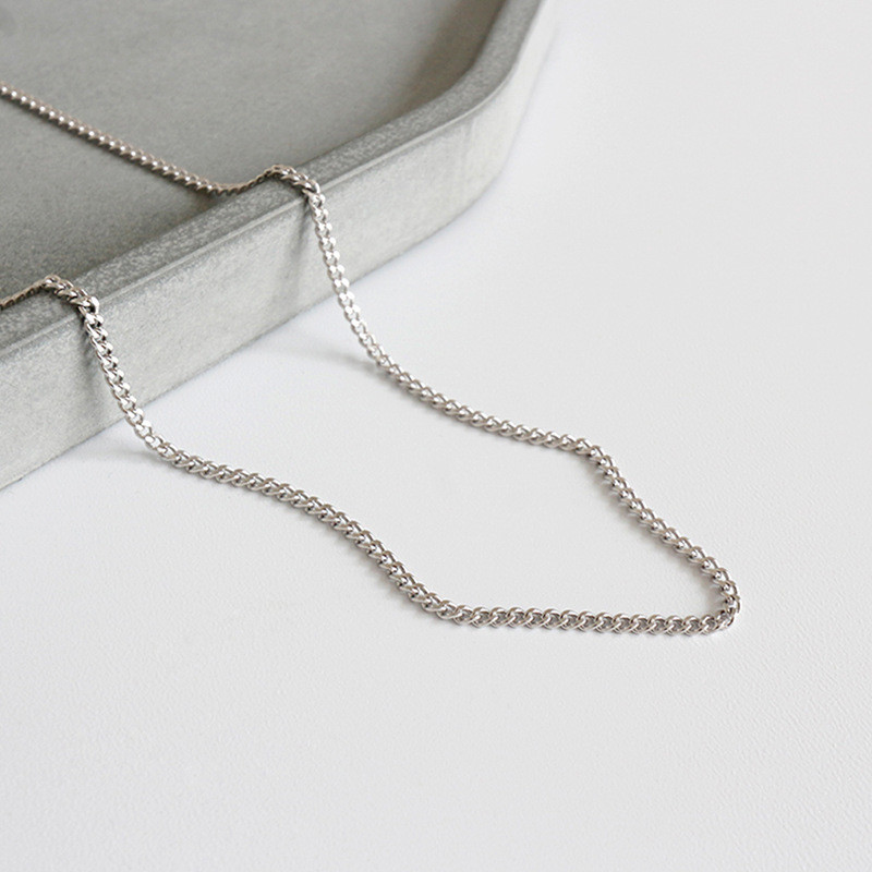 Authentic 925 Sterling Silver Link Chain Necklace Fit For Pendants for Women Men's Sterling Silver 925 Jewelry Accessories Gift