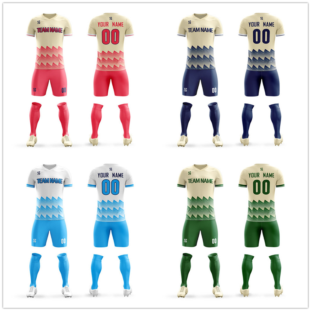 High Quality Blank Kids Soccer Uniforms Wholesale Men Football Training Soccer Jersey Suit Customize Football Team Jerseys Set