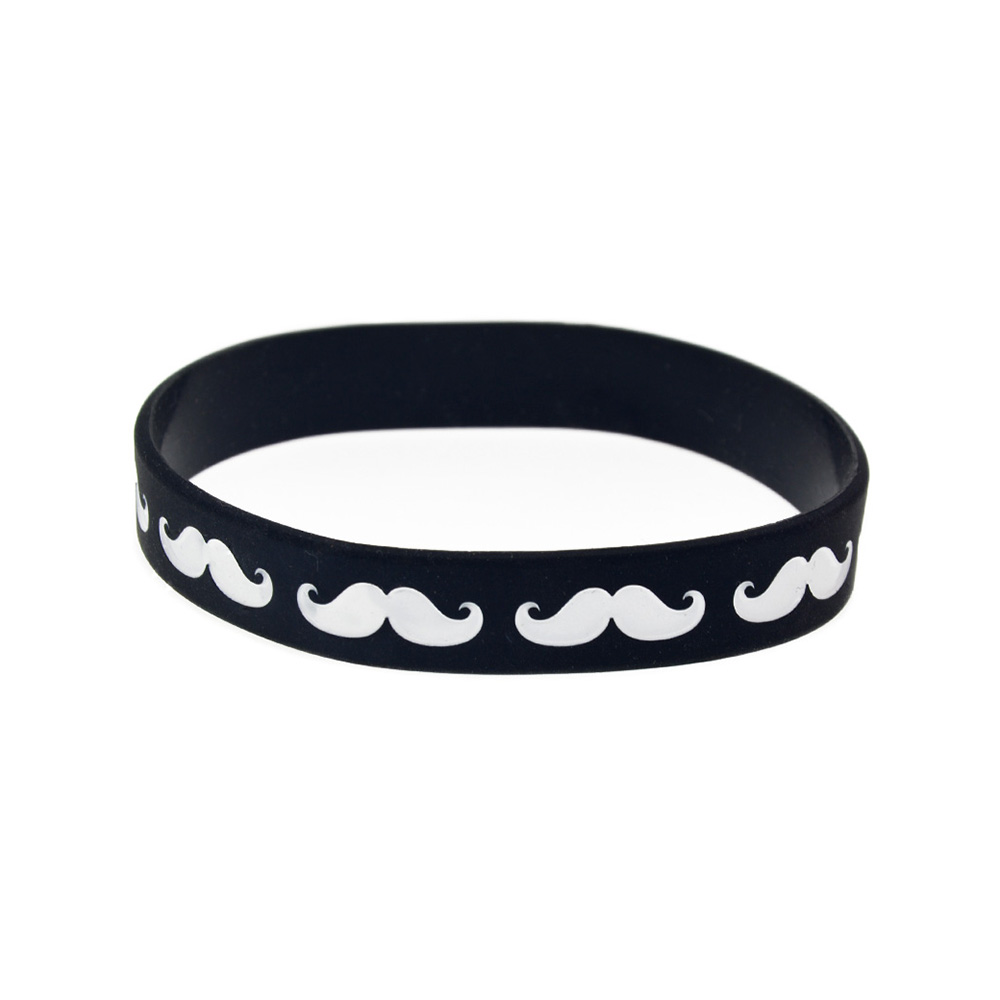100PCS Mustached Logo Silicone Rubber Bracelet Trendy Decoration Jewelry Black and White Adult Size for Promotional Gift
100PCS Mustached Logo Silicone Rubber Bracelet Trendy Decoration Jewelry Black and White Adult Size for Promotional Gift