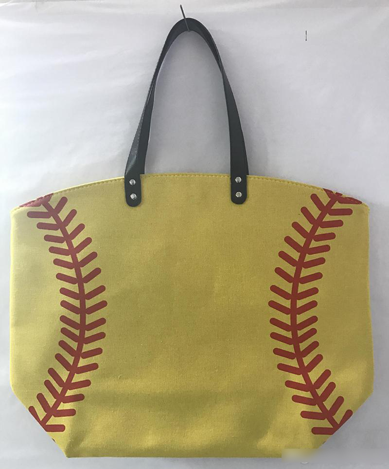 Handbags Canvas Bag Baseball Sports Bags backpack Casual Softball Bag Football Soccer Basketball Cotton Canvas Tote Bag