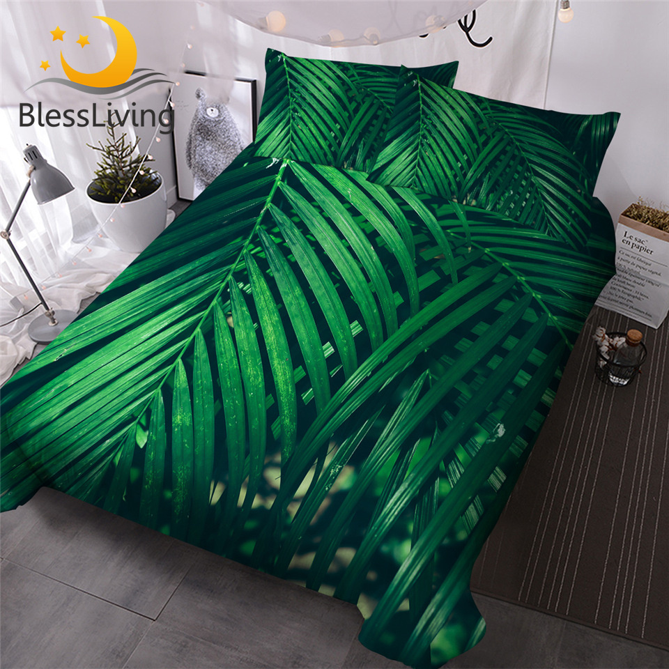 BlessLiving Green Leaf Bedding Set King Leaves Texture Duvet Cover Jungle Tropical Palm Foliage Home Textiles 3-Piece Bedspreads, Leaf 7
BlessLiving Green Leaf Bedding Set King Leaves Texture Duvet Cover Jungle Tropical Palm Foliage Home Textiles 3-Piece Bedspreads, Leaf 7