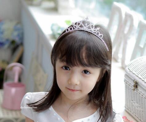 Fashion Rhinestone crystal Tiaras Flower girl Crowns Princess Style Crown Wedding Jewelry Children Hair Accessories Kids Hair Pieces