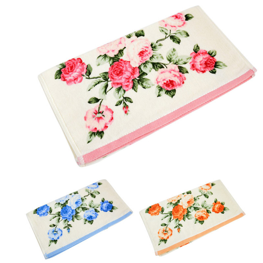 34*75cm Soft Cotton Face Flower Towel Bamboo Fiber Quick Dry Towels Floral Bath Face Towel Extraordinary