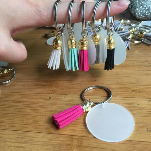 Creative keyring 4cm Blank Disc with 3cm Suede Tassel Vinyl Keyrings Available Monogrammed Clear Acrylic Disc Tassel Keychain LXL911L
Creative keyring 4cm Blank Disc with 3cm Suede Tassel Vinyl Keyrings Available Monogrammed Clear Acrylic Disc Tassel Keychain LXL911L