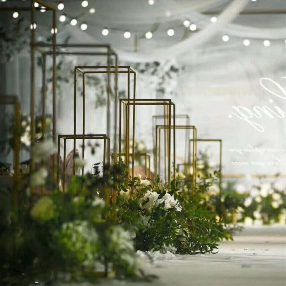 new style Wedding Metal Gold Color Flower Vase Column Stand for Wedding Centerpiece Decoration 10 pcs/lots