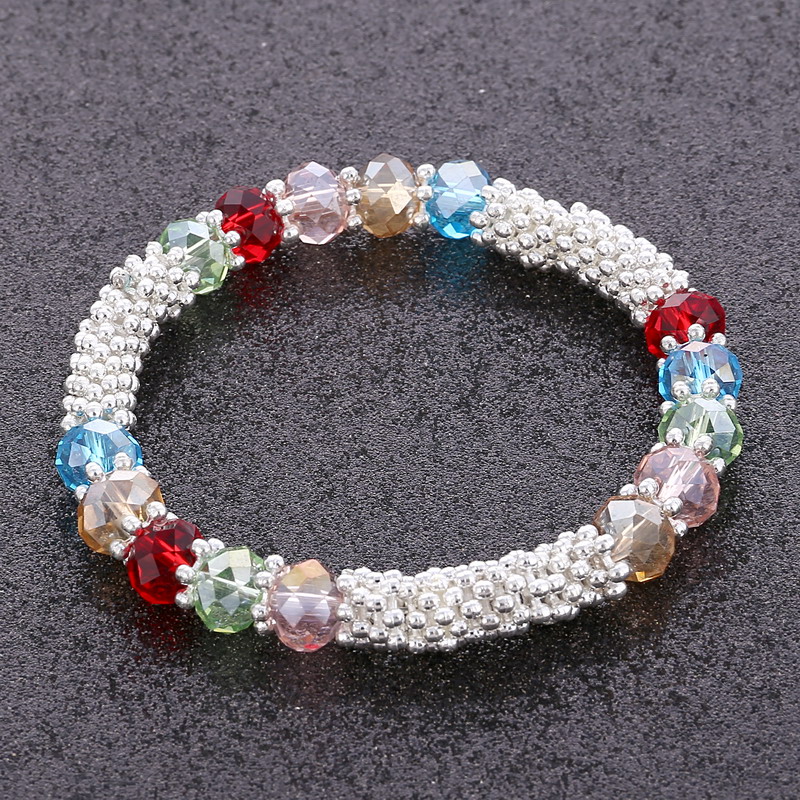 Delicate Multi Colors Crystal Beaded Bracelet Silver Alloy Design Summer Luxury Bracelet for Women Jewelry Gift Wholesale
Delicate Multi Colors Crystal Beaded Bracelet Silver Alloy Design Summer Luxury Bracelet for Women Jewelry Gift Wholesale