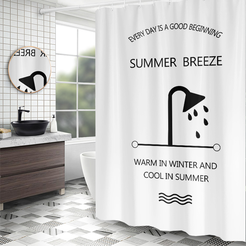 Thicken Fabric Bathroom Curtains Letter Print Waterproof Shower Curtains Polyester White Bath Curtain
Thicken Fabric Bathroom Curtains Letter Print Waterproof Shower Curtains Polyester White Bath Curtain