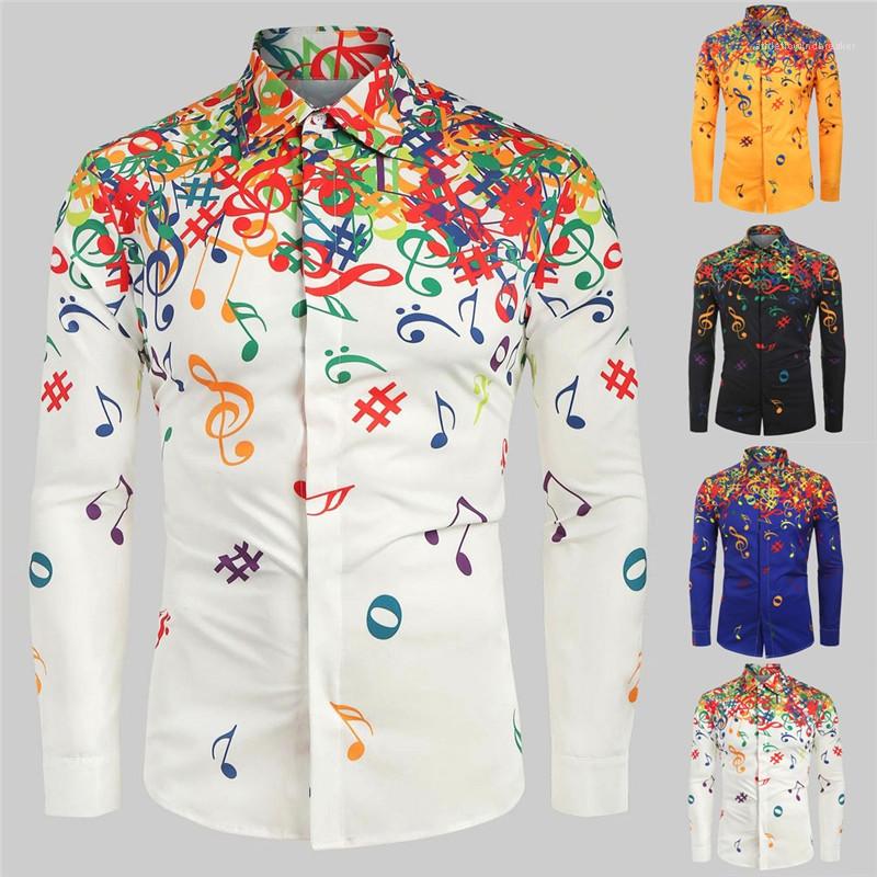 Casual Shirts Turn Down Collar Mixed Color Mens Tops Spring Designer Mens Musical Notes Printed Tees Mens Long Sleeve, Blue
Casual Shirts Turn Down Collar Mixed Color Mens Tops Spring Designer Mens Musical Notes Printed Tees Mens Long Sleeve, Blue