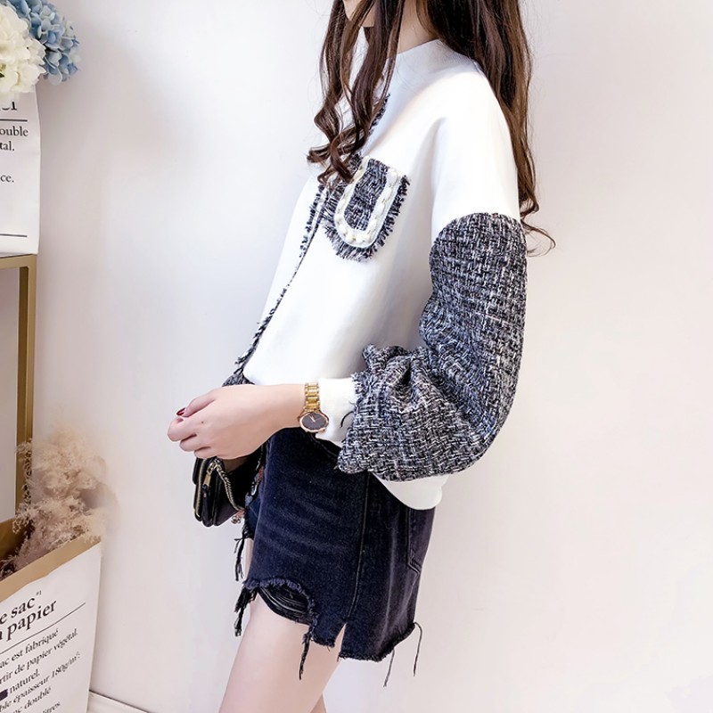 Fashion Long Sleeve Women Autumn Winter Patchwork Loose Pullover Casual Tops Elegant Thicken Warm Sweatshirt
Fashion Long Sleeve Women Autumn Winter Patchwork Loose Pullover Casual Tops Elegant Thicken Warm Sweatshirt