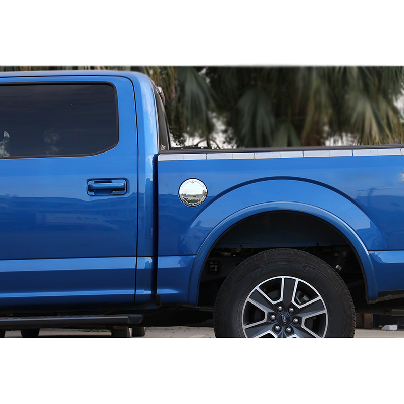 Chrome Gas Door Fuel Tank Oil Cap Cover With Lock For Ford F150 Car Accessories