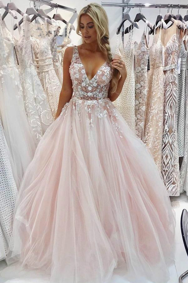 Beautiful Pink Evening Dresses A line Backless Junior Prom Party Dresses With Beaded Flower Gorgeous Ceremony Evening Dresses Custom Size