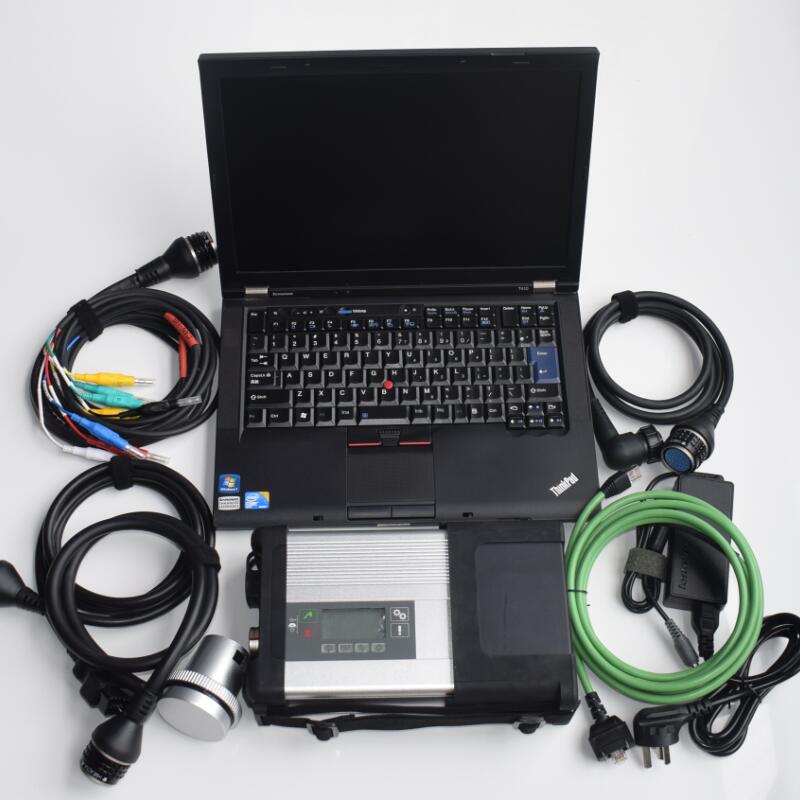 MB Star C5 SD Connect C5 diagnosis tool with 480gb ssd Diagnostic& Programming car truck scanner T410 Laptop i5 4g ready to use