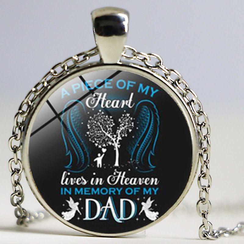 Pendant Necklaces Necklace A Piece Of My Heart Lives In Heaven Memory Dad Po Tibet Silver Cabochon Glass Chain
Pendant Necklaces Necklace A Piece Of My Heart Lives In Heaven Memory Dad Po Tibet Silver Cabochon Glass Chain