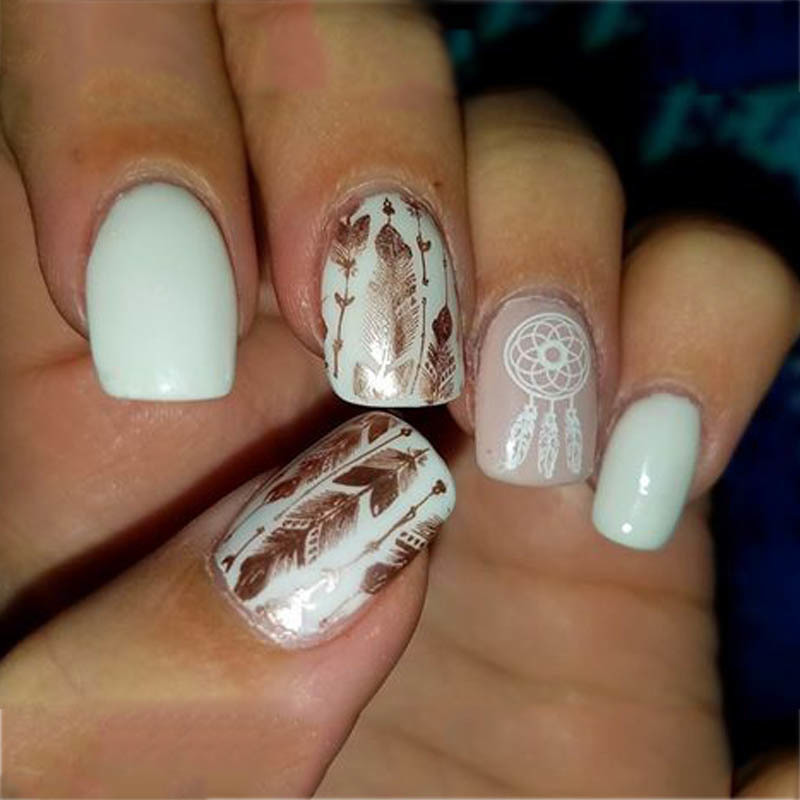 Nail Stamping Plates Round Flower/geometry Nail Art Plate Manicure Templates Diy Polish Print Stencils