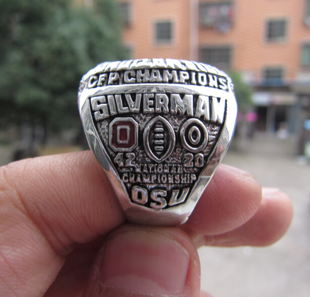 Ohio State 2015 OSU Buckeyes CFP Football National Championship Ring with Wooden Display Box Souvenir Men Fan Gift Wholesale Drop R250425