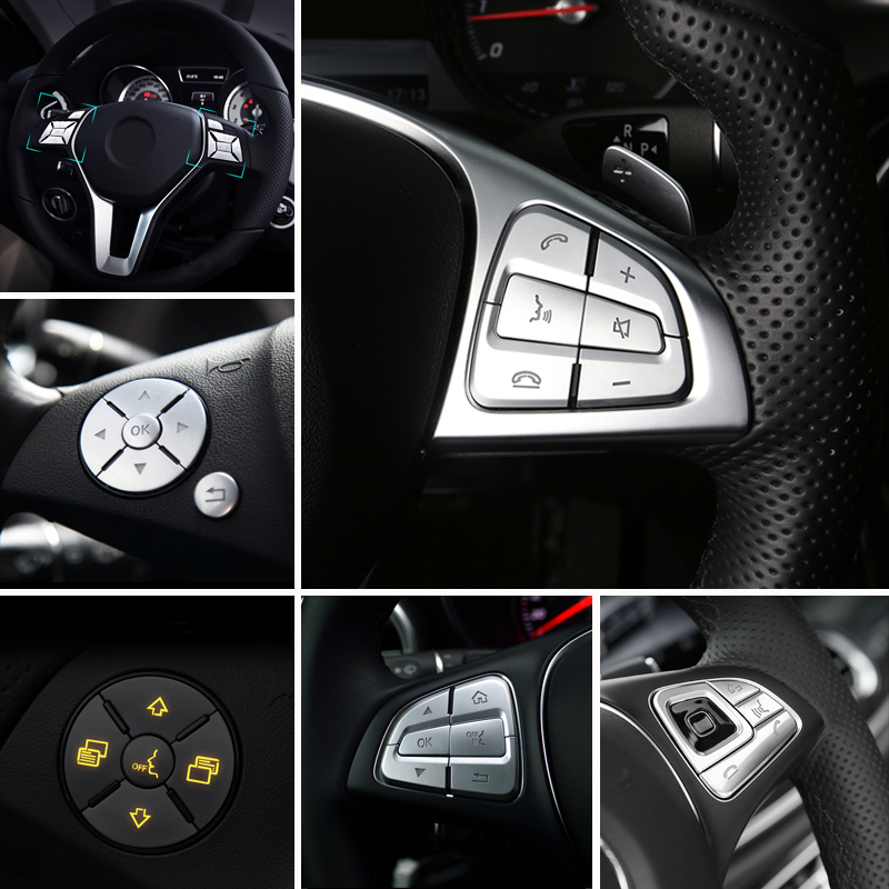 Accessories Sticker For Mercedes Benz GLC A B C E Class GLA CLA CLS GLE GLS GLK GL ML Car Steering wheel Button decoration Cover
Accessories Sticker For Mercedes Benz GLC A B C E Class GLA CLA CLS GLE GLS GLK GL ML Car Steering wheel Button decoration Cover