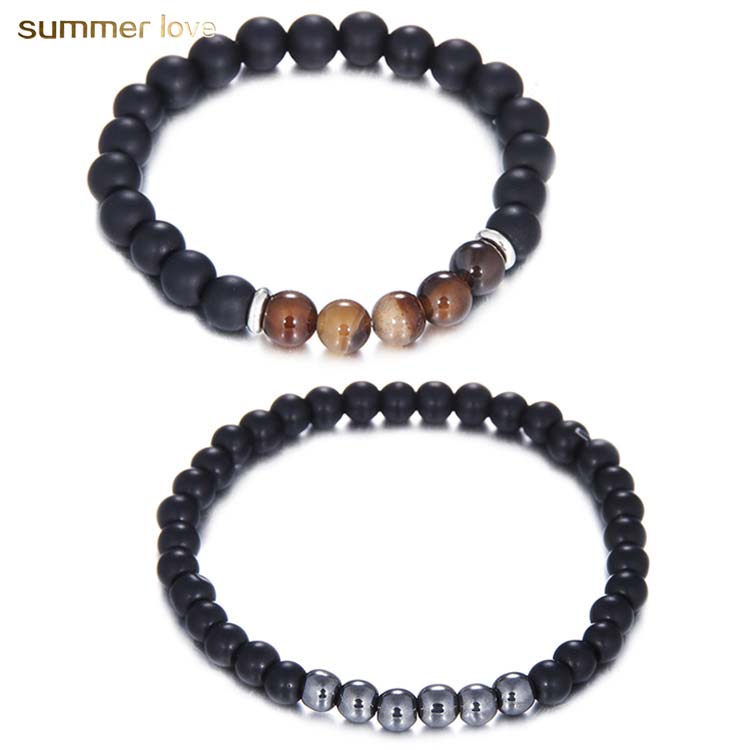 Handmade 6MM&8MM Black Matte Onyx Beads Bracelet for Women Men 2Pcs/Set Elastic Natural Stone Bracelet Fashion Jewelry Gift
Handmade 6MM&8MM Black Matte Onyx Beads Bracelet for Women Men 2Pcs/Set Elastic Natural Stone Bracelet Fashion Jewelry Gift
