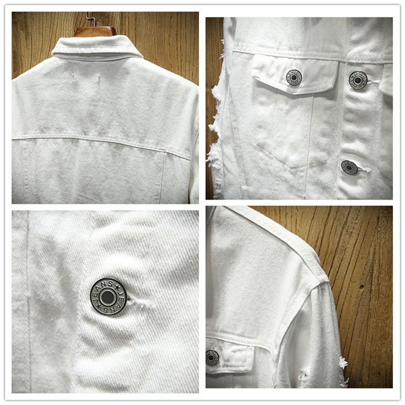 JDDTON Men's Autumn Denim Trendy Jackets Casual Hip Hop Fashion Vintage Ripped Overcoats Streetwear Cowboy Jeans Outerwear JE385 T200608