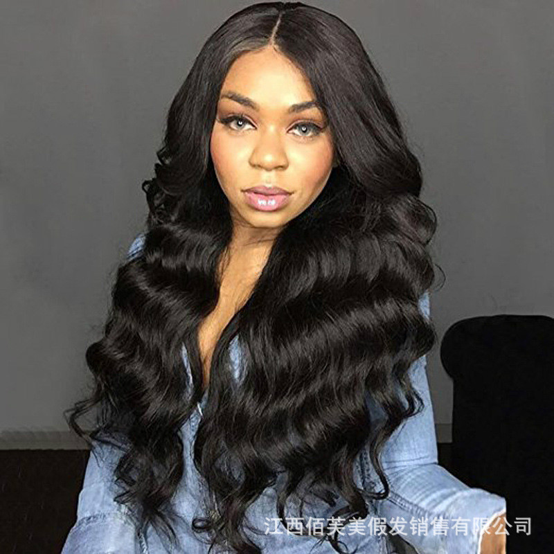 Wig Spot chemical fiber lace headgear wig womens African fashion womens wig half hook long curly hair