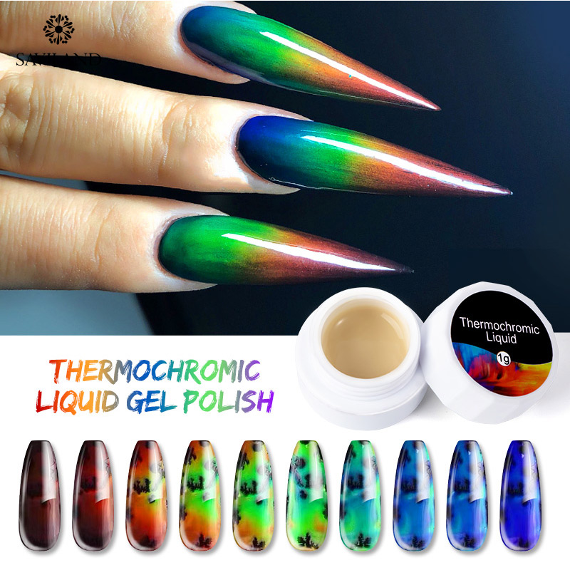 SAVILAND Thermal Sensitive Liquid Gel Nail Polish Auroras Nail Touch Color Changing Liquid Gel Varnish Art Paint Black, Yh04
SAVILAND Thermal Sensitive Liquid Gel Nail Polish Auroras Nail Touch Color Changing Liquid Gel Varnish Art Paint Black, Yh04