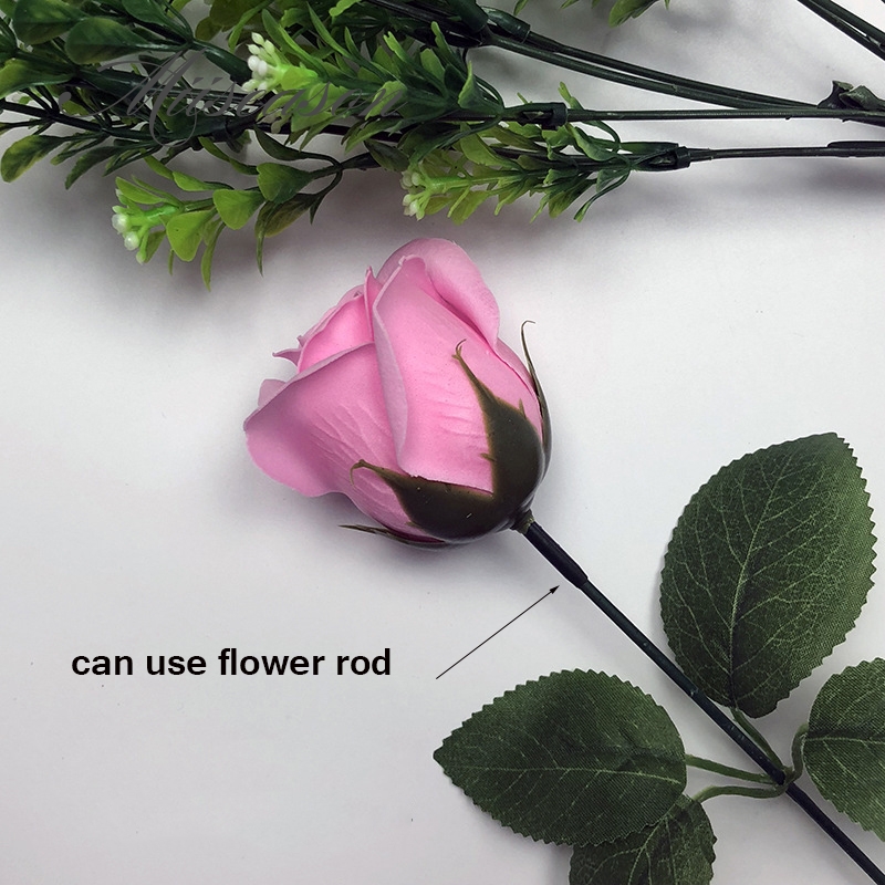 Decorative Flowers & Wreaths 50pcs Diameter 4.5cm Soap Rose Head beauty Wedding Valentine's Day Gift Wedding Bouquet Home Decoration Hand Flower 