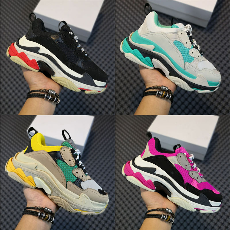 New Paris 17FW Triple S Sneakers Triple-S Casual Dad Mens Designer Shoes Women luxury Designer sneakers Sports Trainers Chaussures 36-45