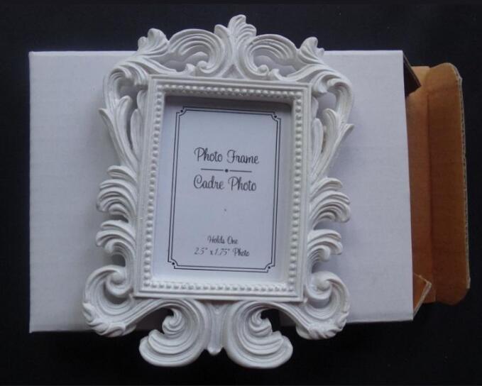 50pcs/Lot Victorian Style Resin White&Black Baroque Picture/Photo Frame Place Card Holder Bridal Wedding Shower Favors Gift