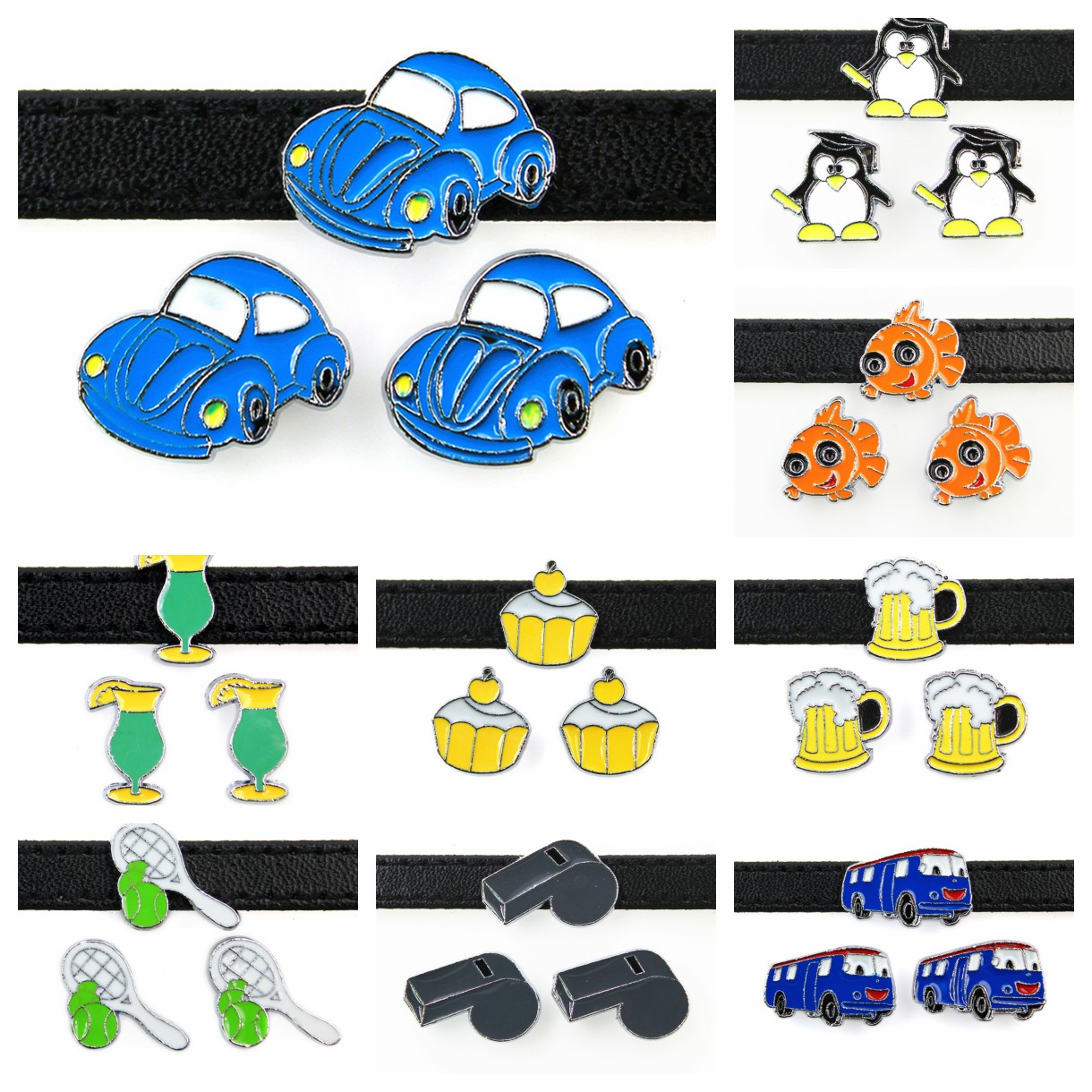 10pcs 8mm car bus wine glass beer Whistle charms slide sharm wristband charms fit 8mm pet collar wristband bracelet jewelry making
10pcs 8mm car bus wine glass beer Whistle charms slide sharm wristband charms fit 8mm pet collar wristband bracelet jewelry making