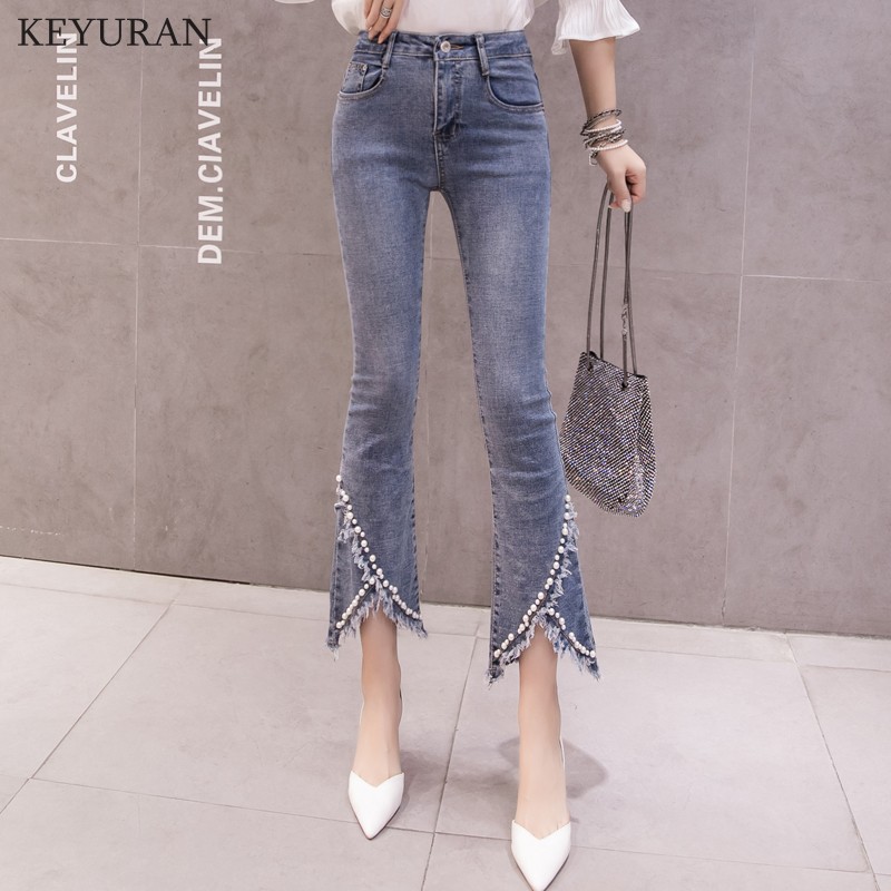 Plus Size Flare Jeans For Women Beaded Tassel High Waist Elastic Slim Denim Pants Ankle Length Femme Trousers Boyfriend L3201, Blue
Plus Size Flare Jeans For Women Beaded Tassel High Waist Elastic Slim Denim Pants Ankle Length Femme Trousers Boyfriend L3201, Blue