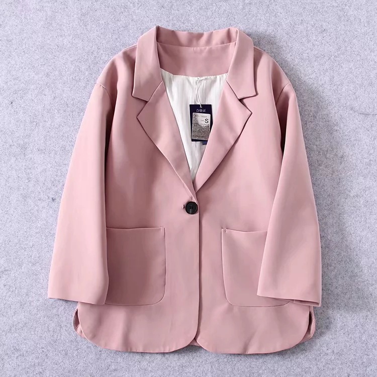 LTD1199177 New 2019 Solid Notched Single Button Pockets Candy Blazer Coat Women Outerwear, Black
LTD1199177 New 2019 Solid Notched Single Button Pockets Candy Blazer Coat Women Outerwear, Black