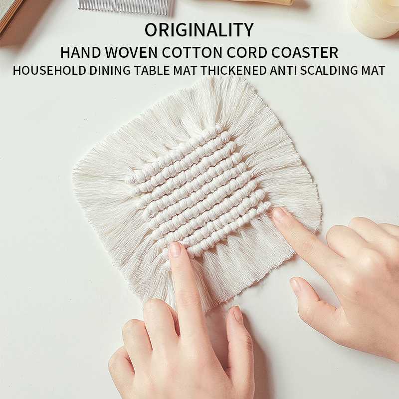 Northern Europe Cup Pad Non-slip Insulation Mats Pure Handmade Cotton Braid Macrame Tablecloth Table Mat For Kitchen
Northern Europe Cup Pad Non-slip Insulation Mats Pure Handmade Cotton Braid Macrame Tablecloth Table Mat For Kitchen