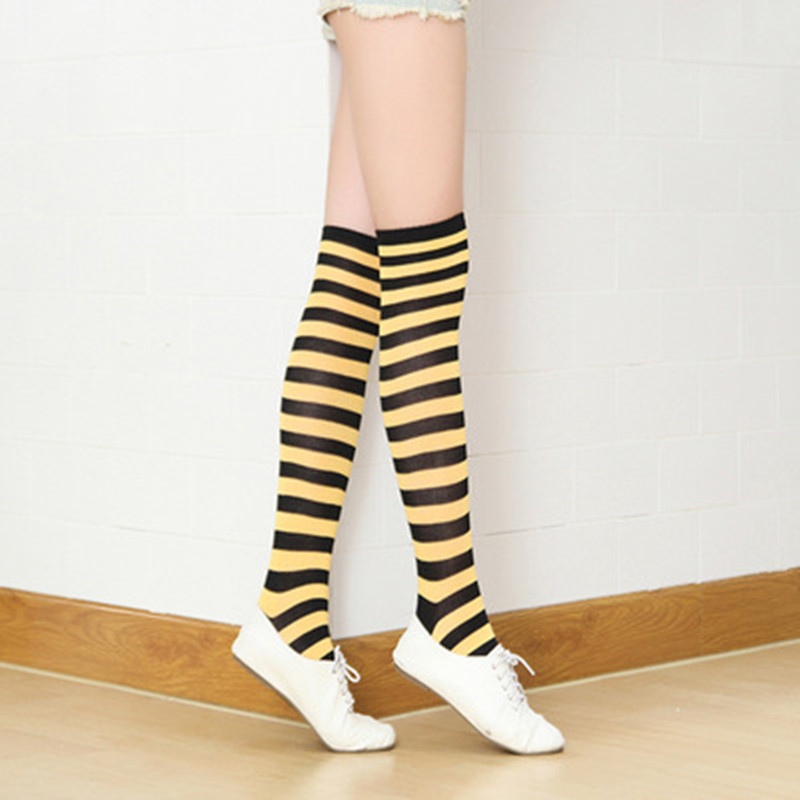Stockings Women Lady Girls Comfortable Stripe Print Long Over Knee Thigh High Socks 8 Color Free Size Women's Underwear, Random color
Stockings Women Lady Girls Comfortable Stripe Print Long Over Knee Thigh High Socks 8 Color Free Size Women's Underwear, Random color